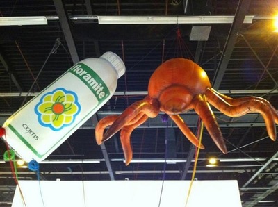 stand decoratie xlinsecten insect blowup blowup fles beurs